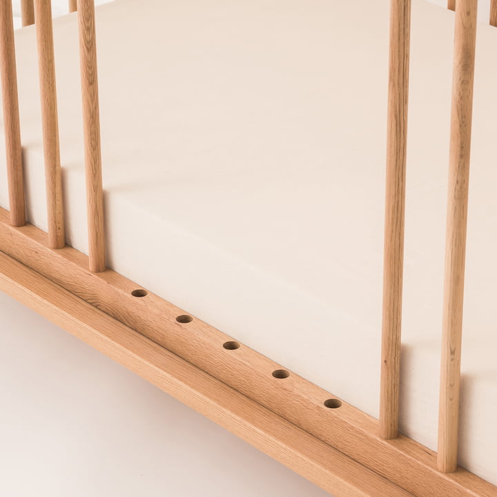 Nobodinoz - Latitude Evolutive baby crib, 70 x 140 cm, natural oak