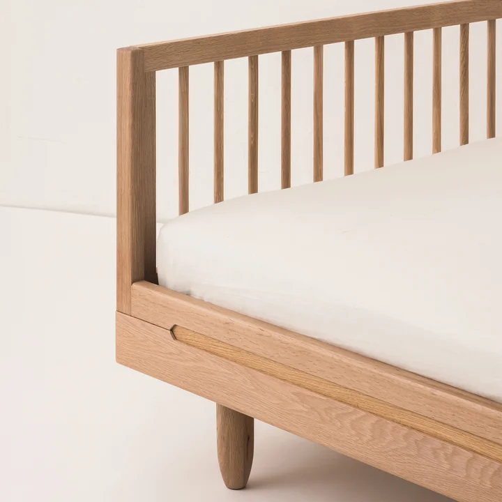 Pure Single bed, 90 x 200 cm, oak by Nobodinoz