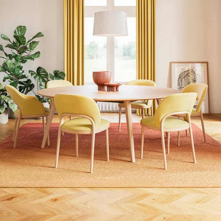 Thonet - 1545 Dining table, clear lacquered oak