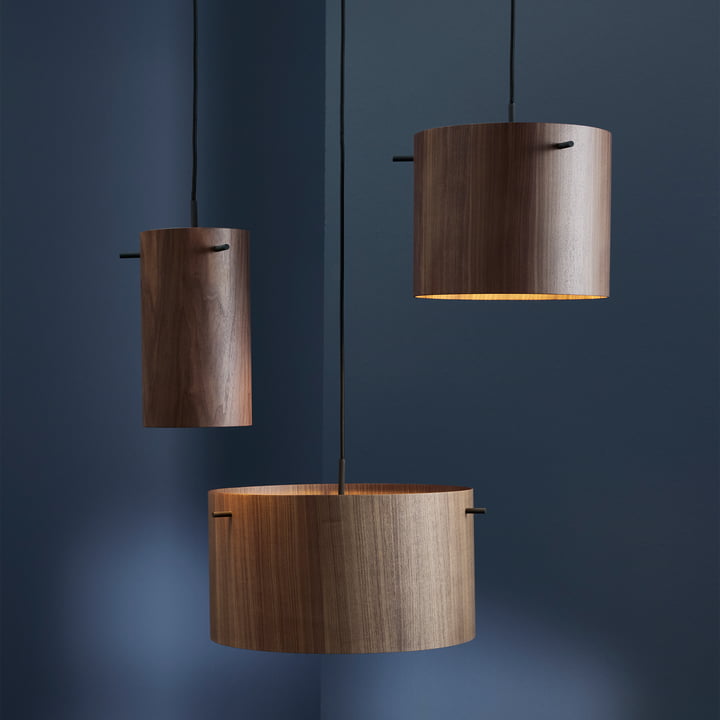 FM 1954 Pendant lights, walnut from Frandsen