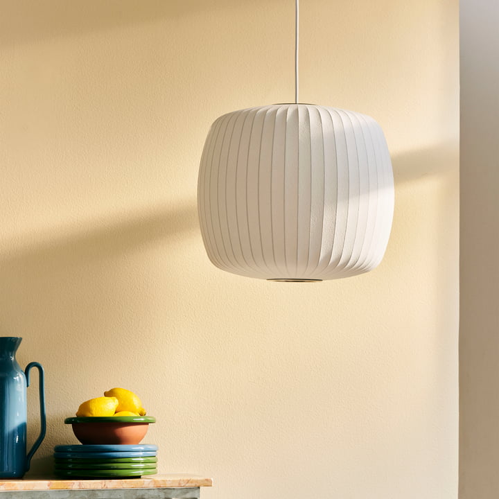 Nelson Roll Bubble Pendant light M, off-white from Hay