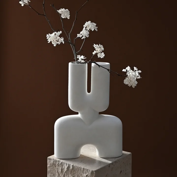 Cobra Vase Double, bone white from 101 Copenhagen