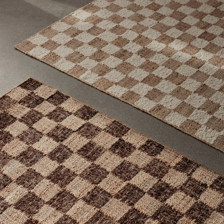 Ferm Living - Check Wool-jute rug