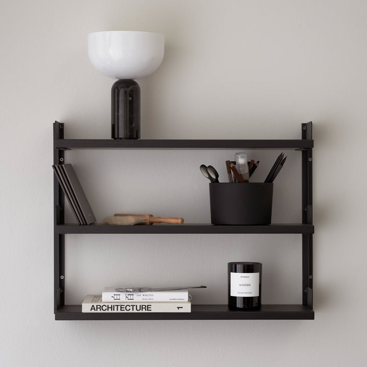 New Works - Tea Wall shelf, black ash / black