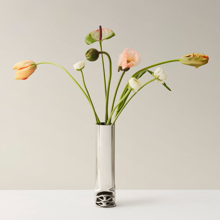 Design House Stockholm - Hydraulic Vase, H 25 cm, stainless steel