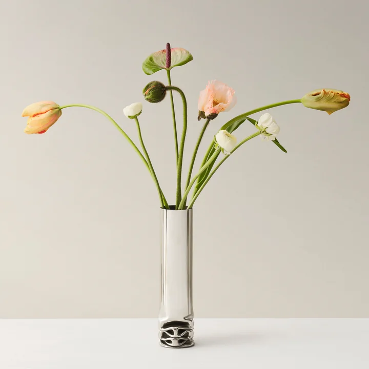 Design House Stockholm - Hydraulic Vase, H 25 cm, stainless steel
