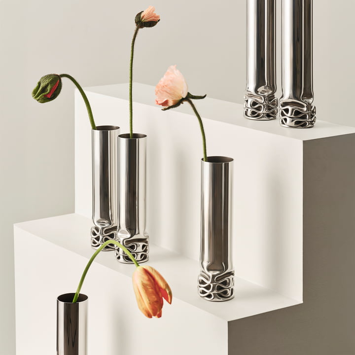 Design House Stockholm - Hydraulic Vase, H 25 cm, stainless steel