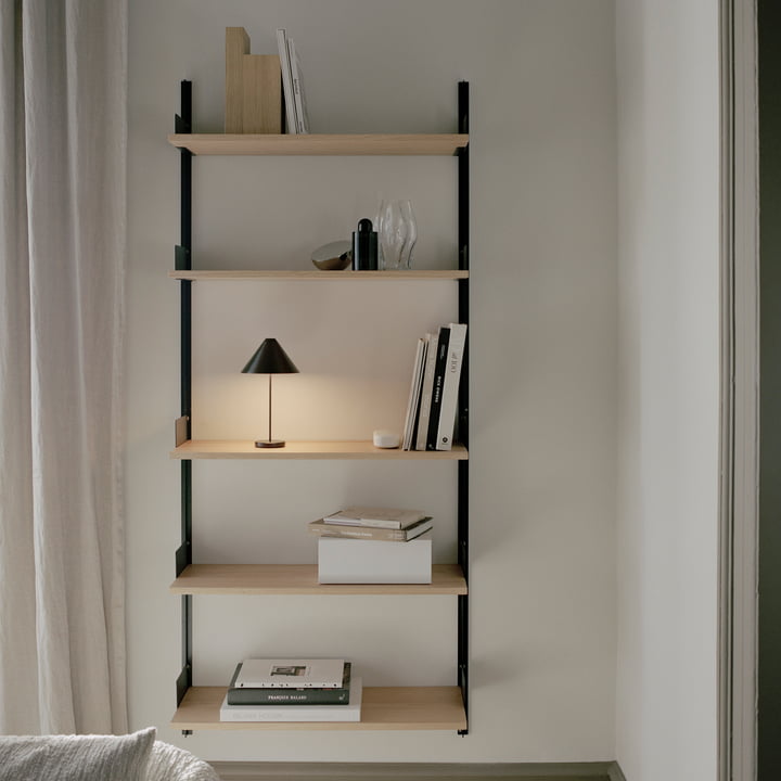 New Works - Wall shelf 1900, oak / black
