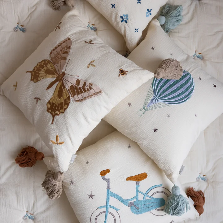 Embroidered cushion from Cam Cam Copenhagen