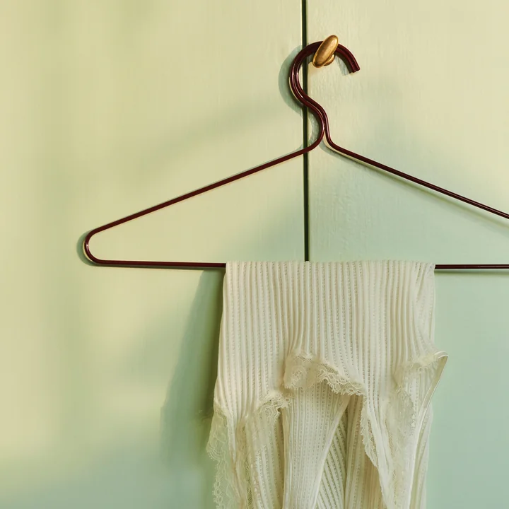 Color coat hanger, maroon red by HAY