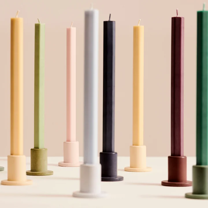 Hexagon Stick candles H 24 cm from HAY