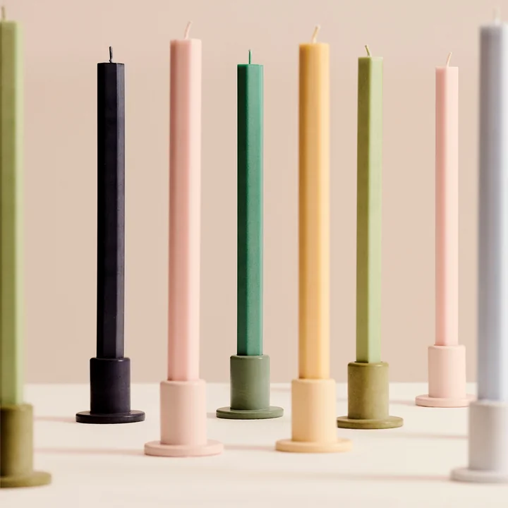 Hexagon Stick candles H 24 cm from HAY