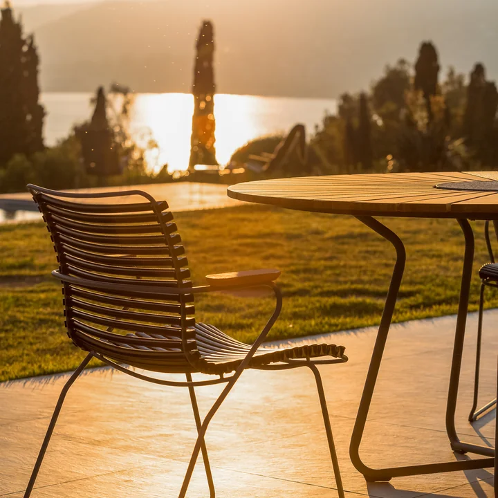 HOUE - CLICK Outdoor Dining armchair with low backrest
