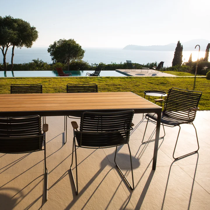 HOUE - CLICK Outdoor Dining armchair with low backrest