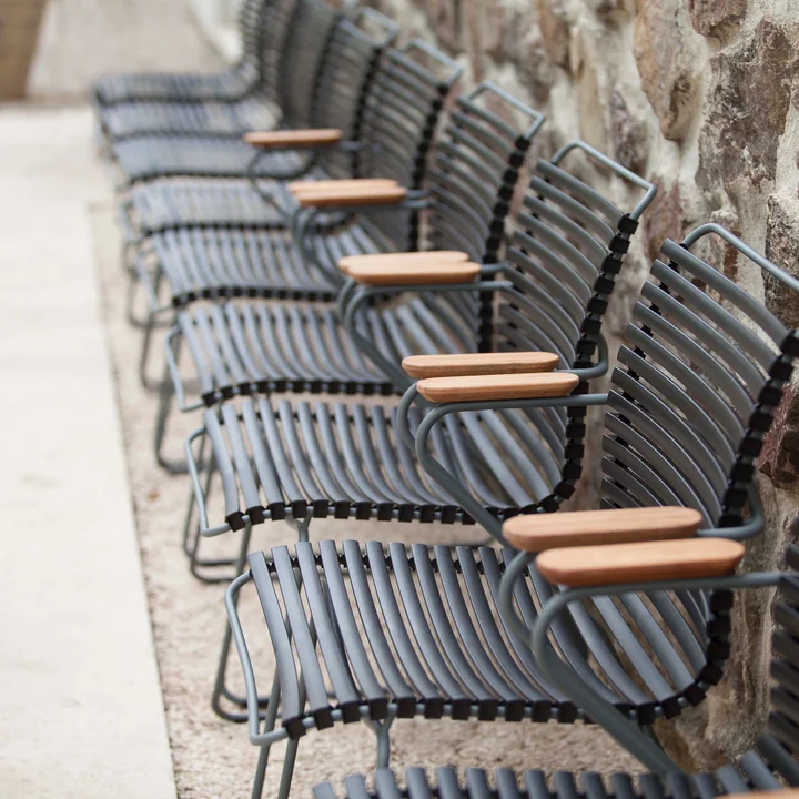 HOUE - CLICK Outdoor Dining armchair with low backrest