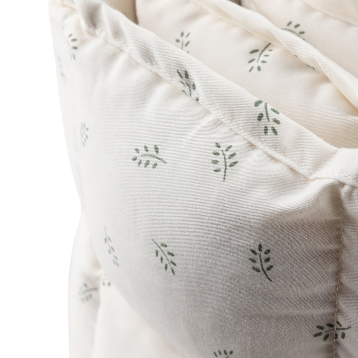 Sebra - Baby cot bumper, square quilted / Sophora Leaves