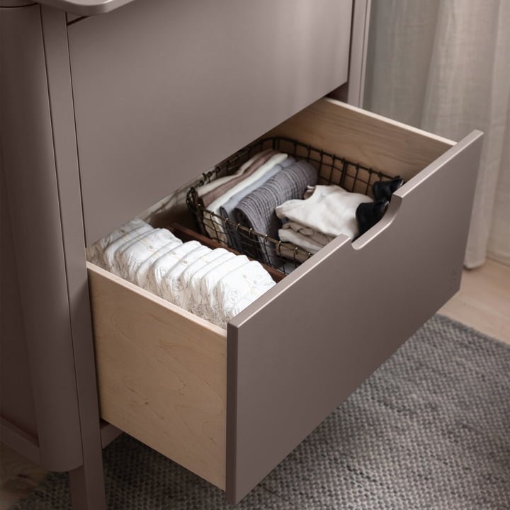 Sebra - Changing unit with drawers, jetty beige