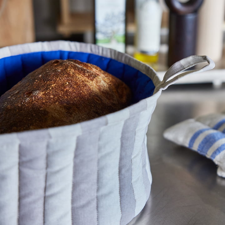 Toppu bread basket, clay / optic blue by OYOY