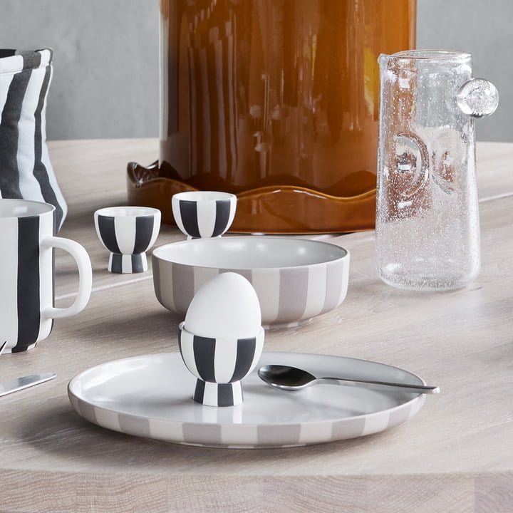 Toppu egg cup, white / black from OYOY