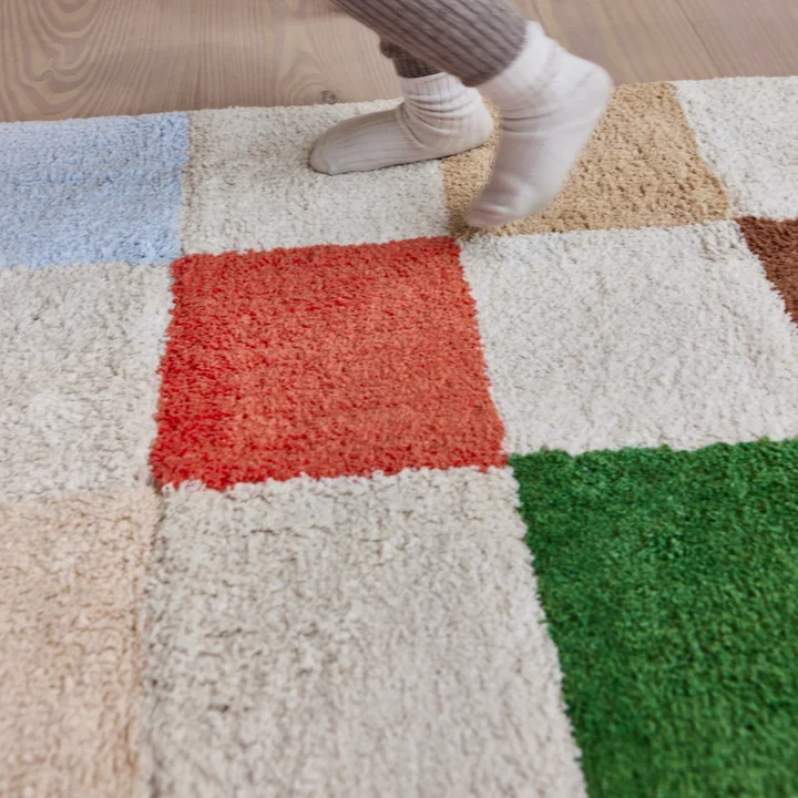 Chess rug, 48 x 168 cm, multicolored from OYOY Mini