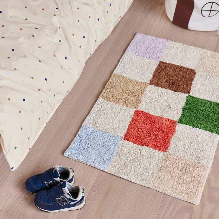 Chess rug, 48 x 80 cm, multicolored from OYOY Mini