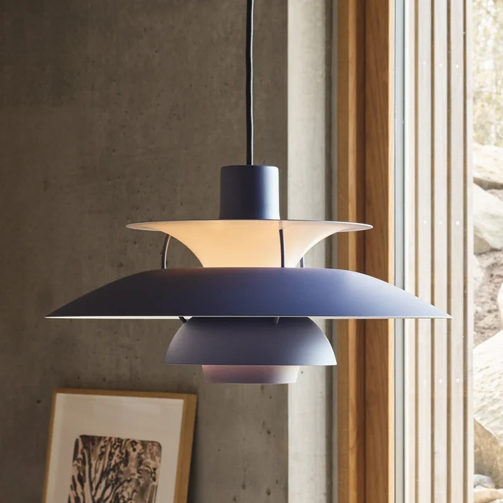 Louis Poulsen - PH 5 pendant light, monochrome dusty indigo