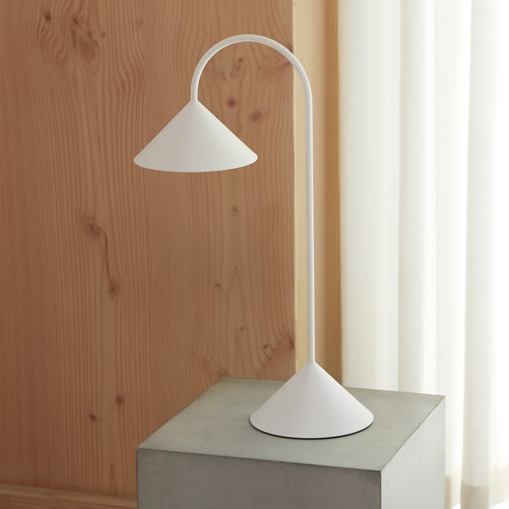 Grasp LED rechargeable floor lamp, H 47 cm, matt white by Frandsen