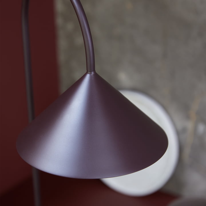 Grasp LED rechargeable floor lamp, beetroot matt by Frandsen