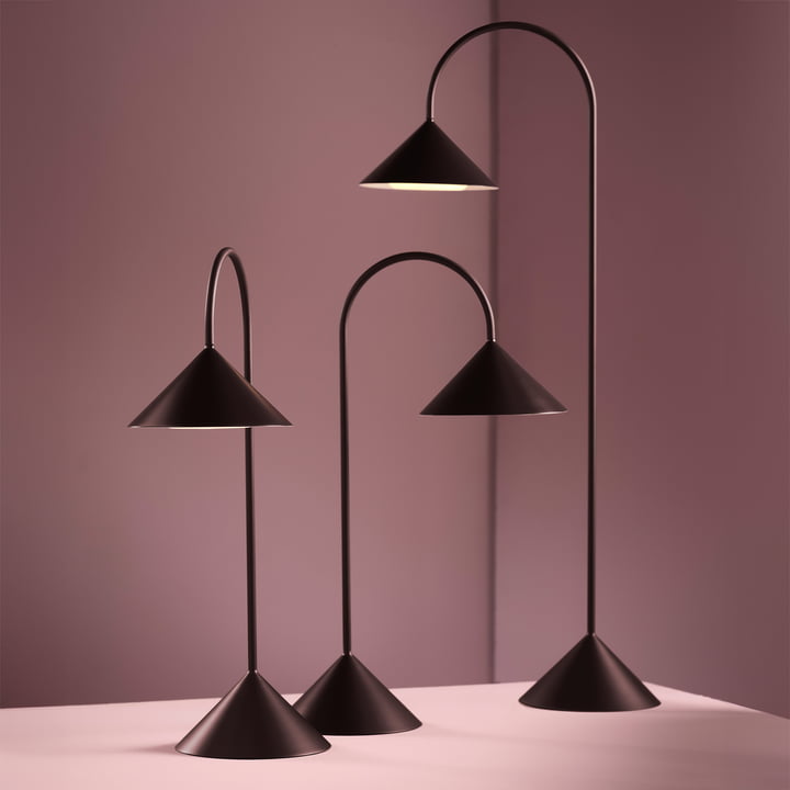 Grasp LED rechargeable floor lamp, beetroot matt by Frandsen