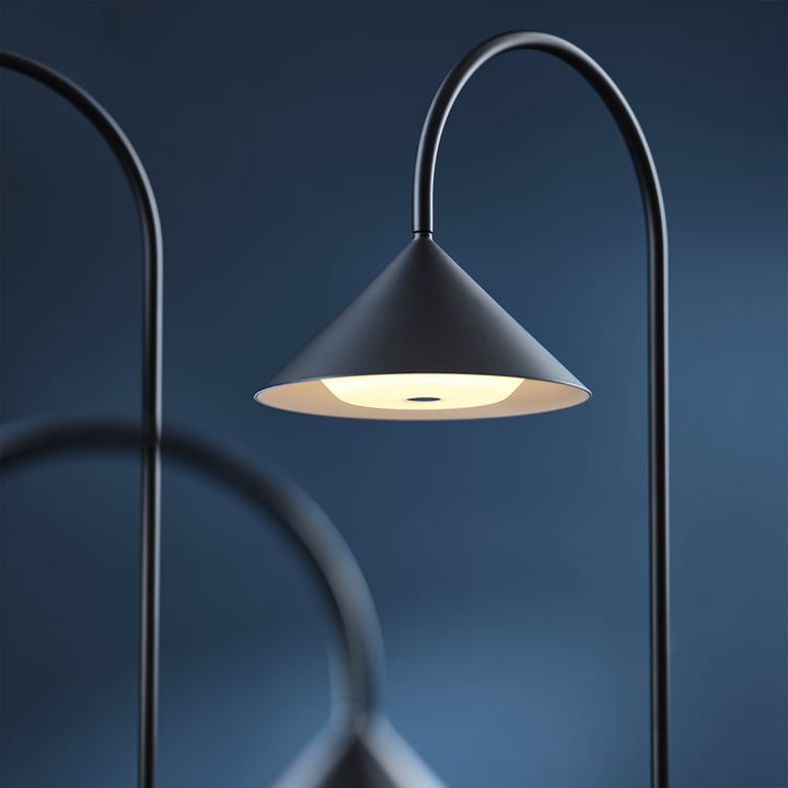 Grasp LED rechargeable floor lamp, petroleum matt by Frandsen