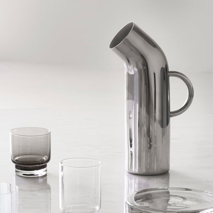 Pipe jug, stainless steel polished by Normann Copenhagen