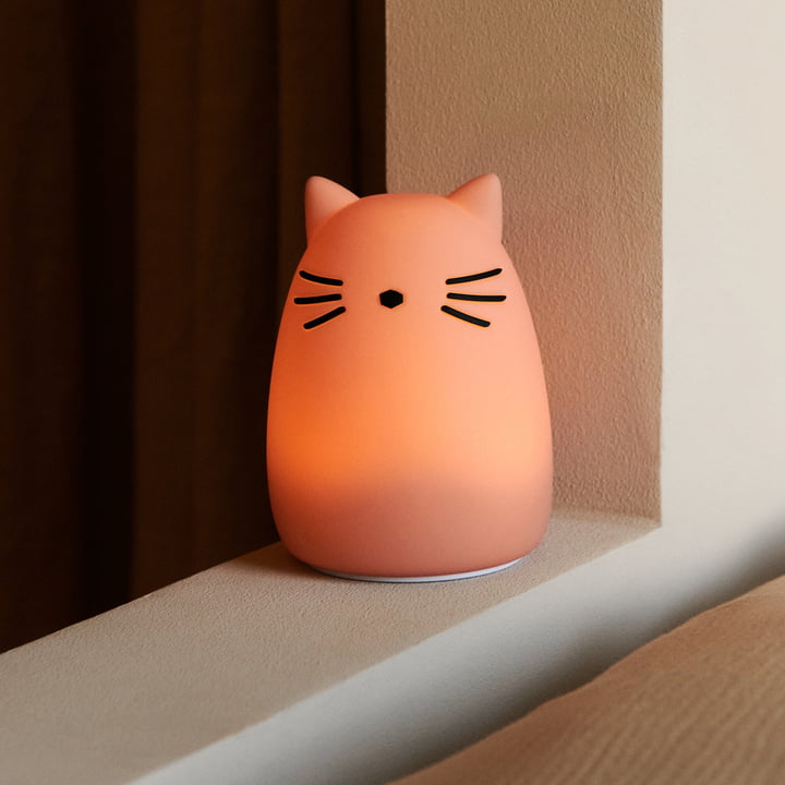 LIEWOOD - Winston night light, Cat, rose