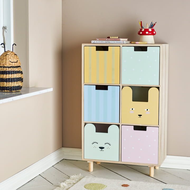 Bloomingville Mini - Calle bookcase with drawers