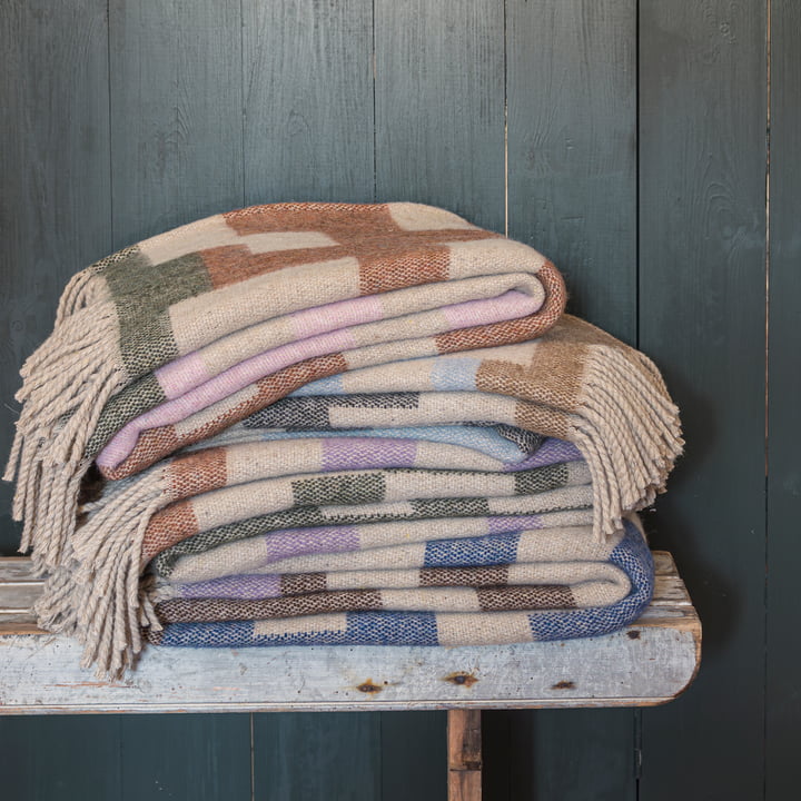 Maze wool blanket from Mette Ditmer