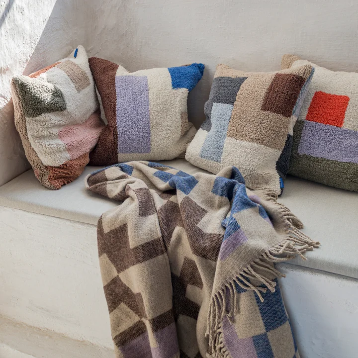 Maze wool blanket from Mette Ditmer