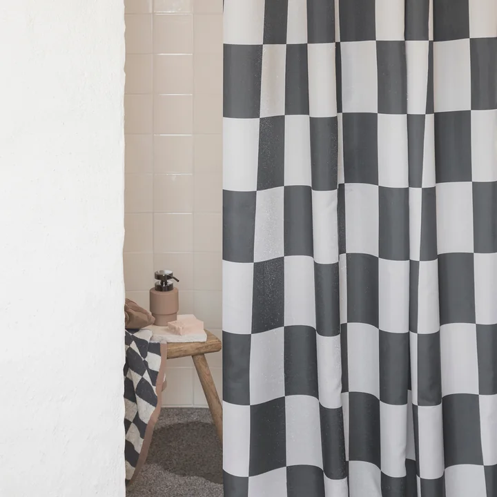 Retro shower curtain from Mette Ditmer