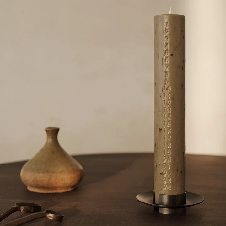 Mura Advent candle, h 25 cm, ash brown by Ferm Living