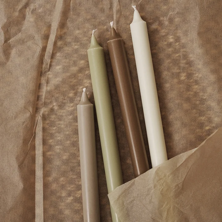 Ferm Living - Pure Stick candles, Botanic Blend (set of 4)