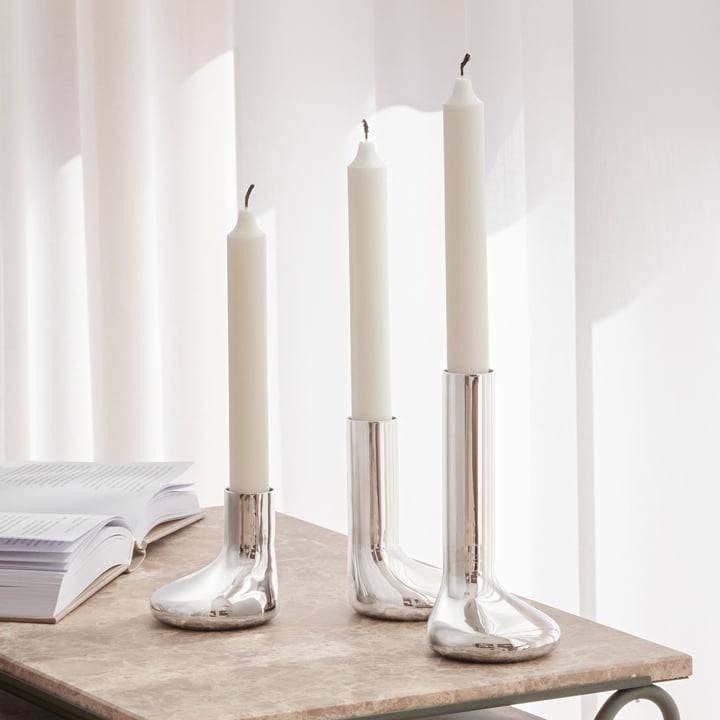 Mellow candle holder set, stainless steel (3 pcs.) from Eva Solo