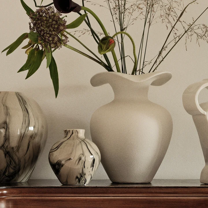 Florentina vase, Ø 24 cm x H 32 cm, white by Broste Copenhagen