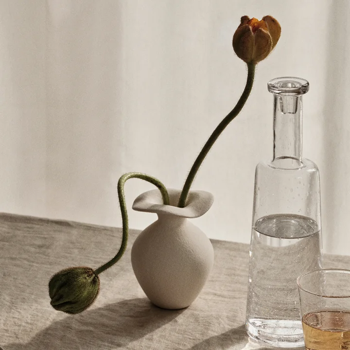 Florentina vase, Ø 9.5 cm x H 14 cm, white by Broste Copenhagen