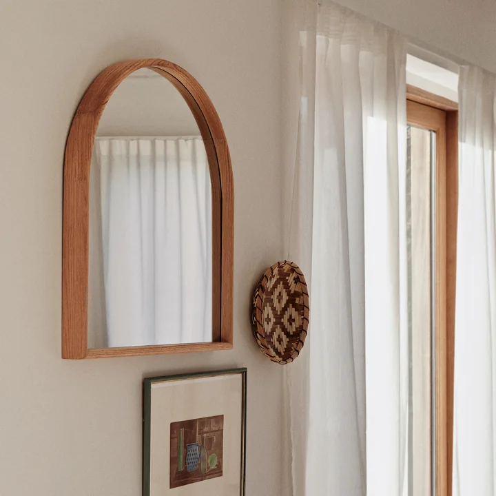 Alva Mirror, 62 x 68 cm, oak from Broste Copenhagen