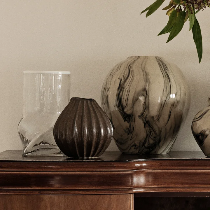 Broste Copenhagen - Ellen Vase, H 22 cm, white