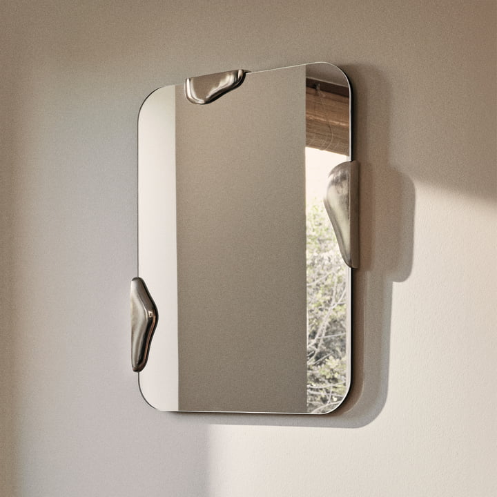 Roberta mirror, S, silver from Broste Copenhagen