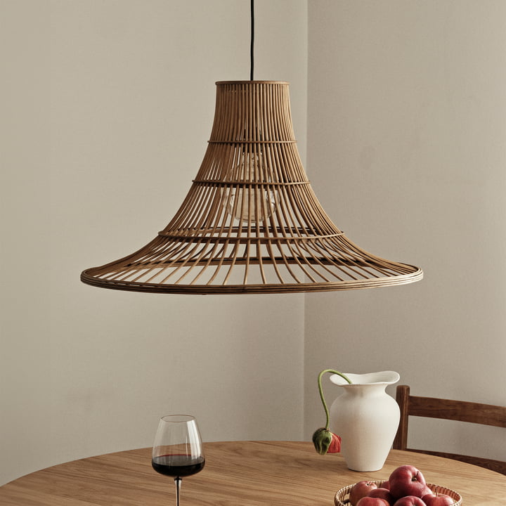 Ciba lampshade, Ø 70 cm x H 40 cm, brown by Broste Copenhagen