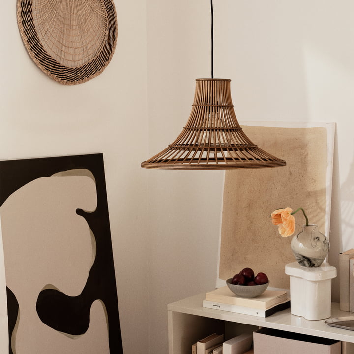 Ciba lampshade, Ø 50 cm x H 30 cm, brown by Broste Copenhagen