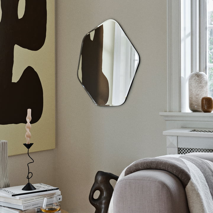 Ruby mirror, 50 x 60 cm, black from Broste Copenhagen