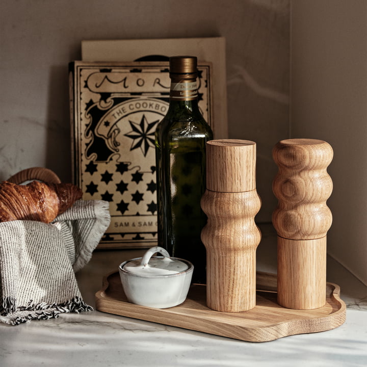 Edgar salt/pepper mill, Ø 6 cm x H 20 cm, oak by Broste Copenhagen