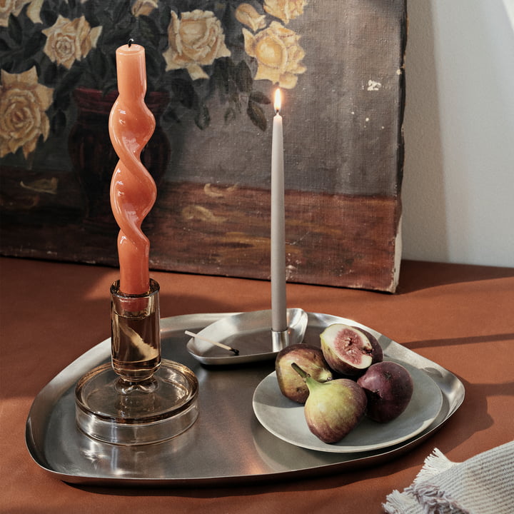 Broste Copenhagen - Twist Candle, burnt orange