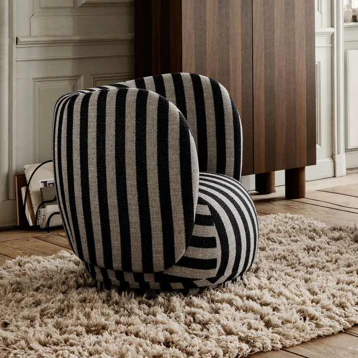 Rico Louisiana fauteuil sand black by Ferm Living